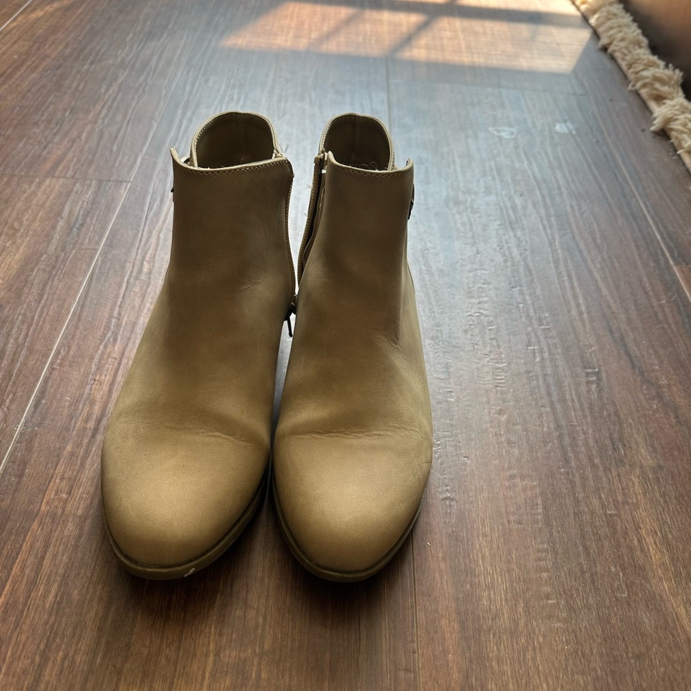 St. John's Bay Tan Ankle Booties Sleek Design